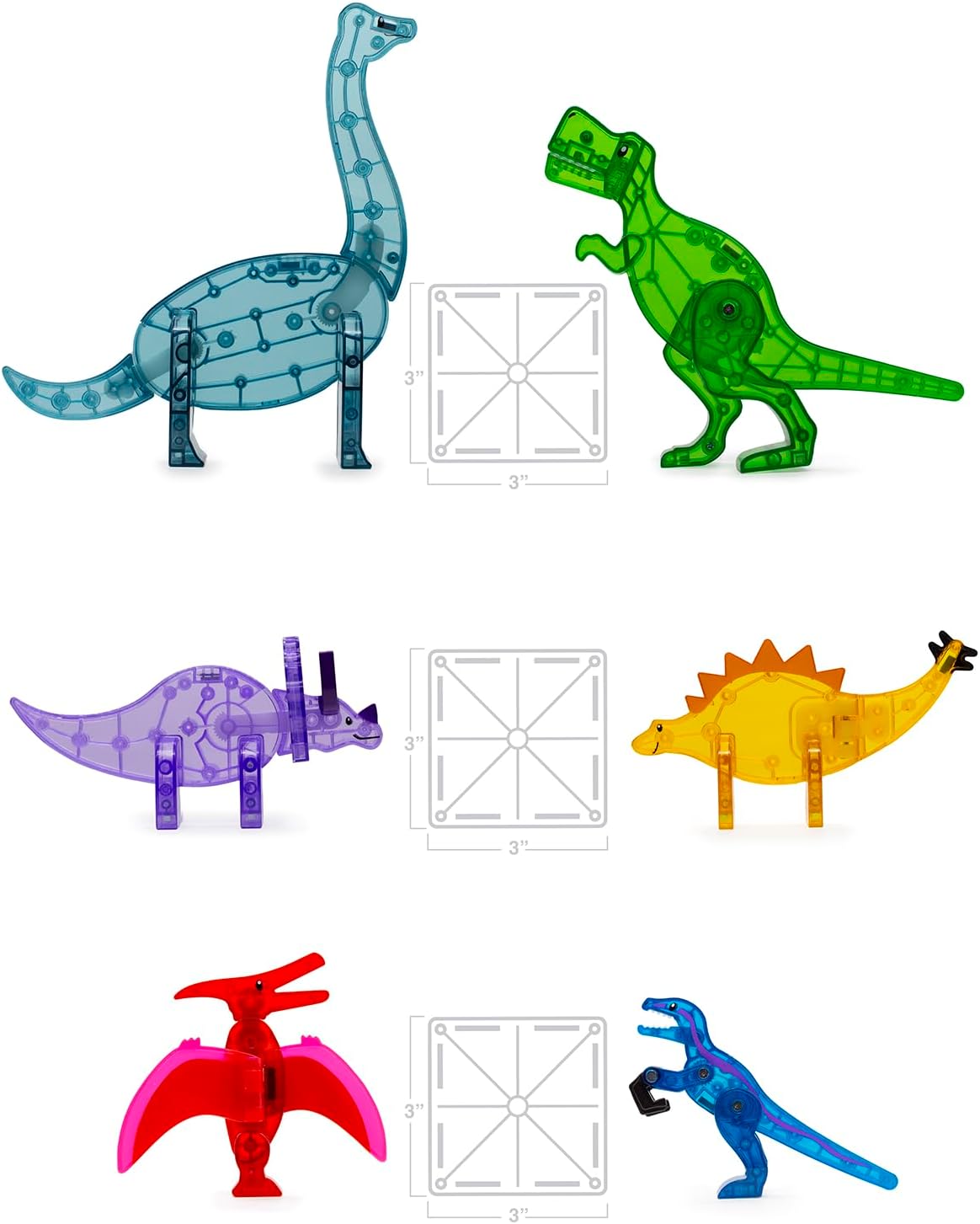 Magna Tiles: Dino World XL 50-Piece Set