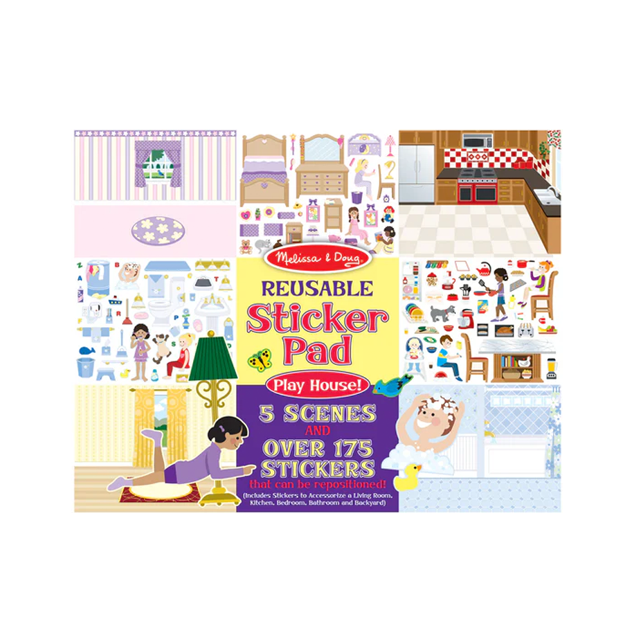 Reusable Sticker Pad Play House