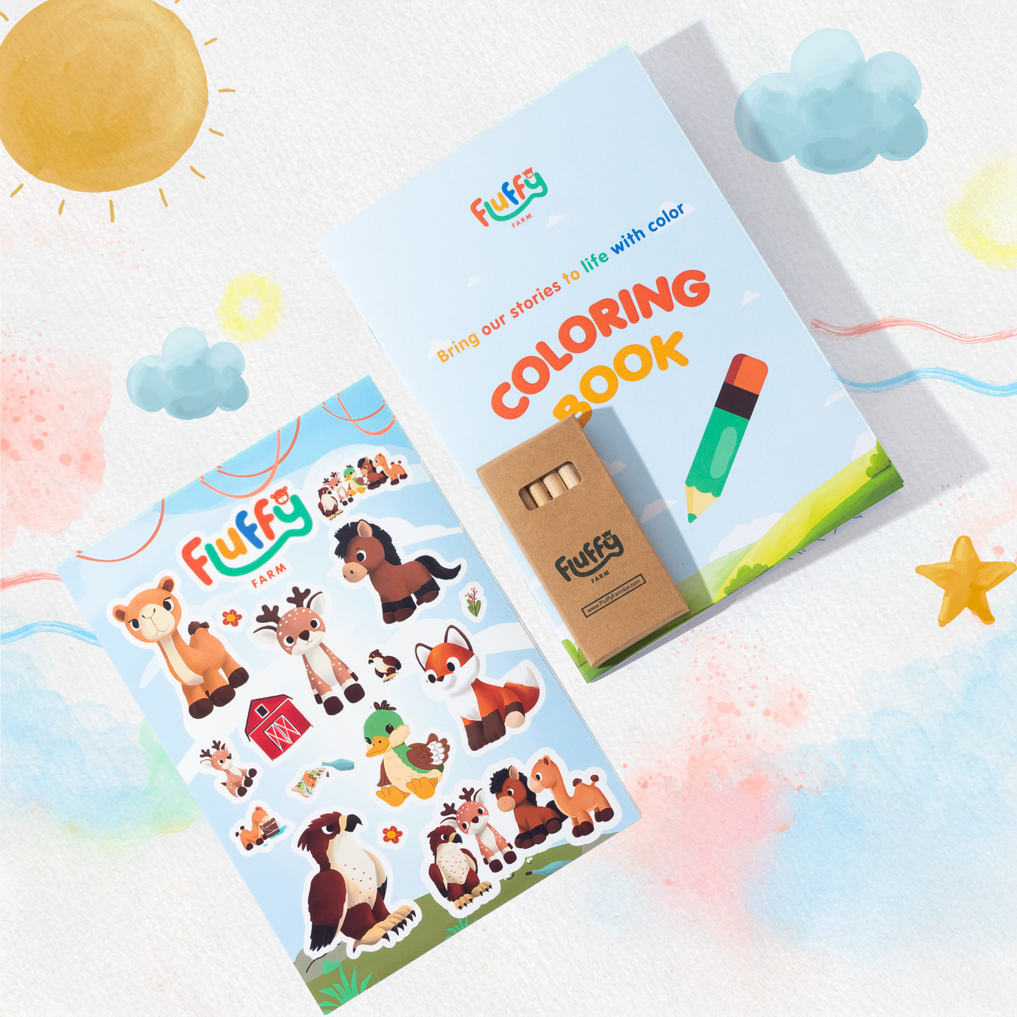 Fluffy Farm Coloring Book