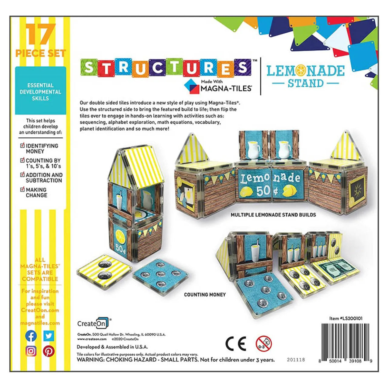 Magna-Tiles® Structures Dollars and Cents: Lemonade Stand