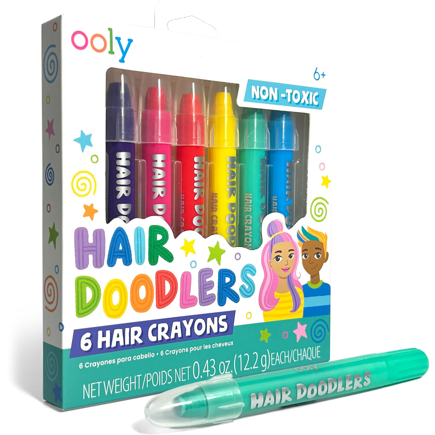 Hair Doodlers: Hair Crayons (Set of 6)