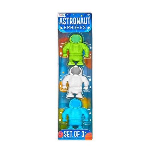 Astronaut Erasers - Set of 3