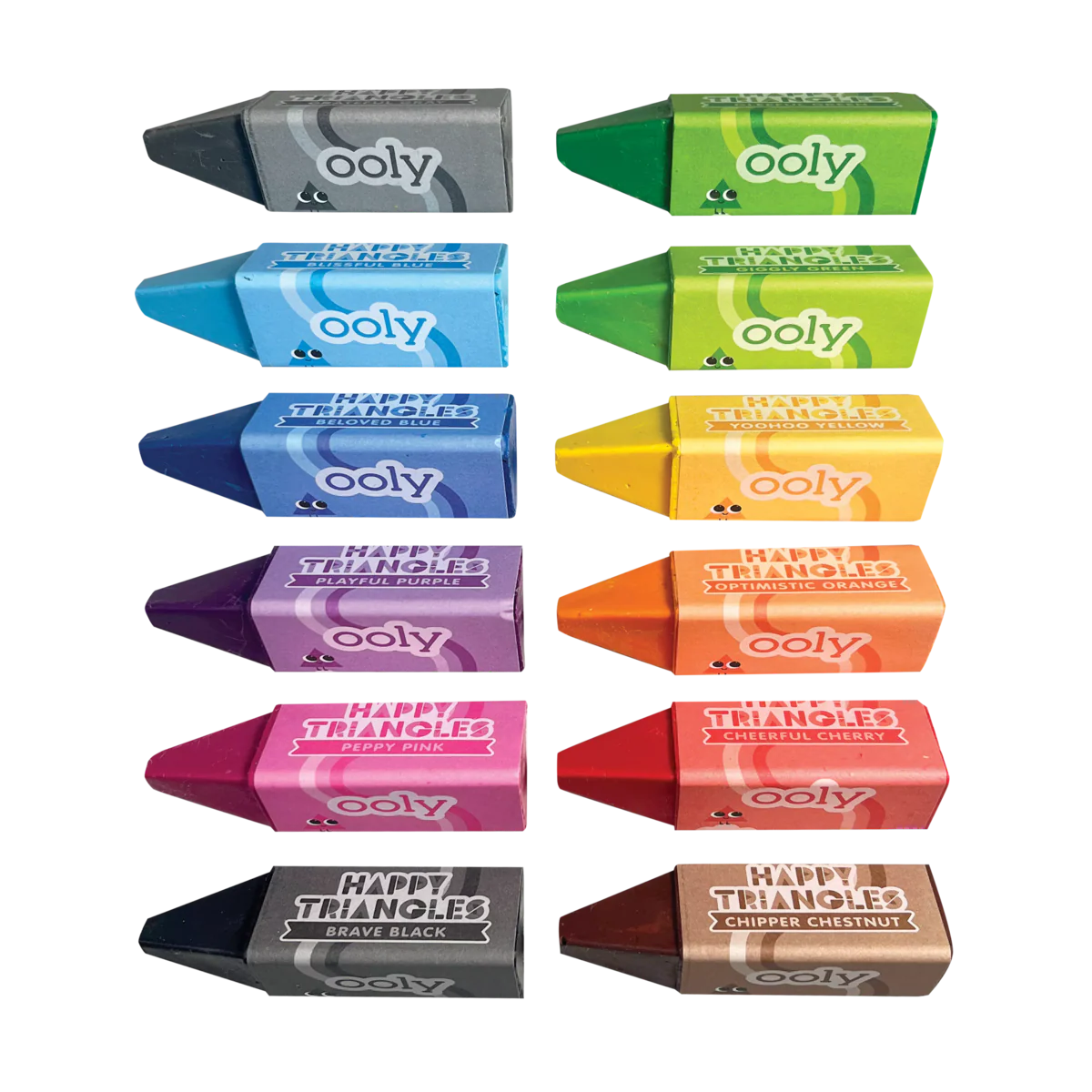 Happy Triangles Jumbo Crayons - Set of 12