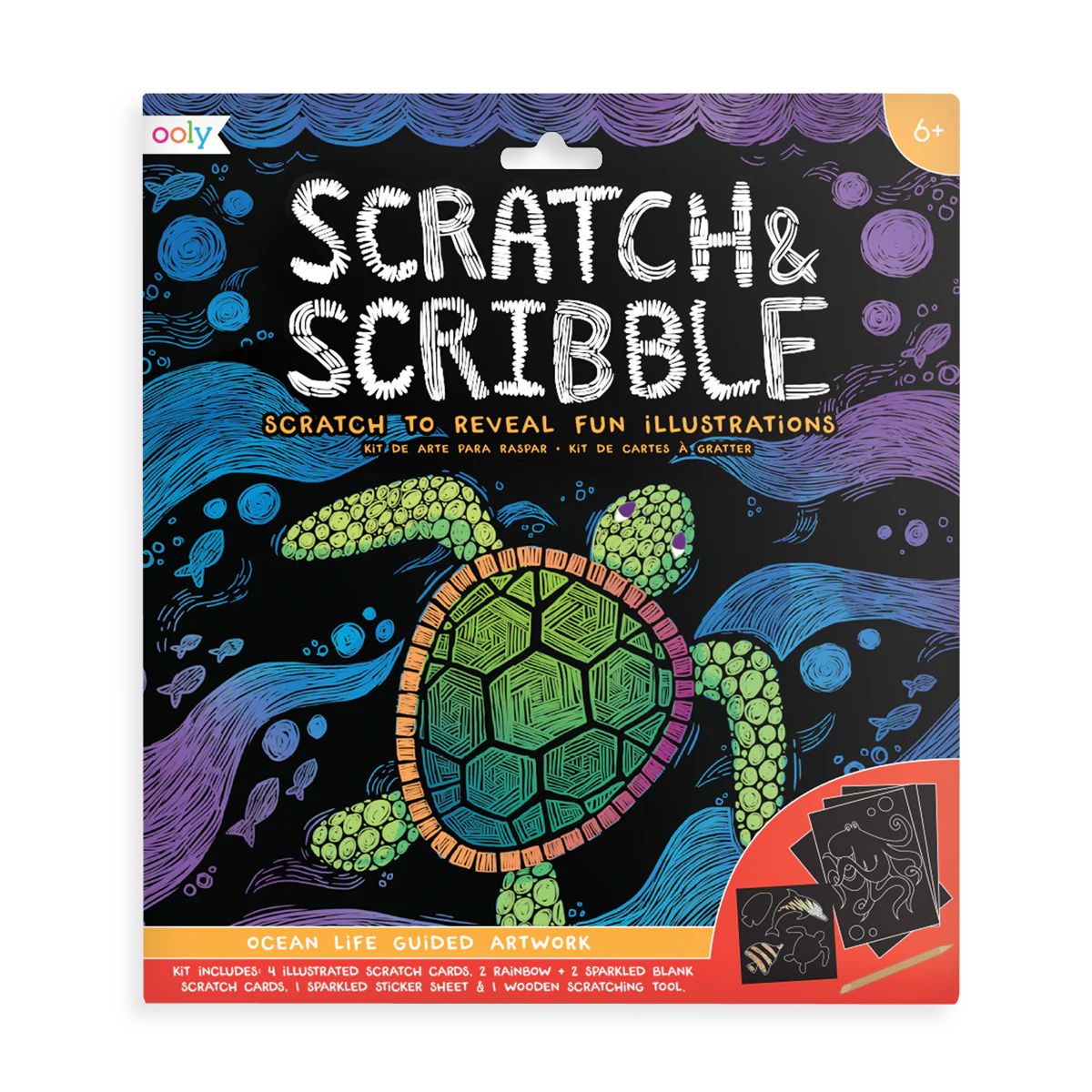 Ocean Life Scratch and Scribble Scratch Art Kit