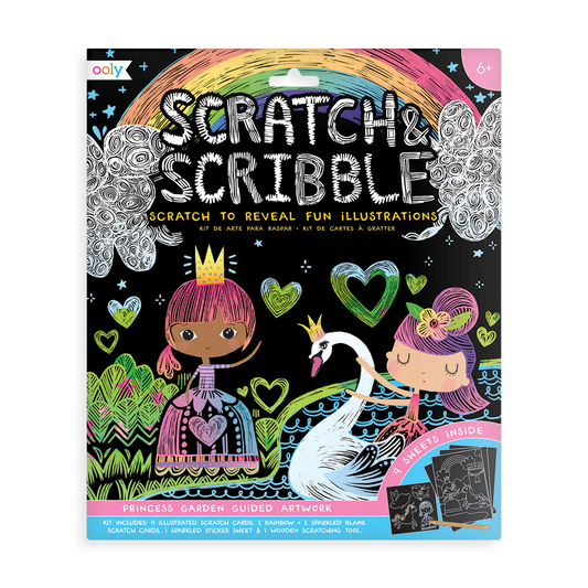 Princess Garden Scratch and Scribble Scratch Art Kit