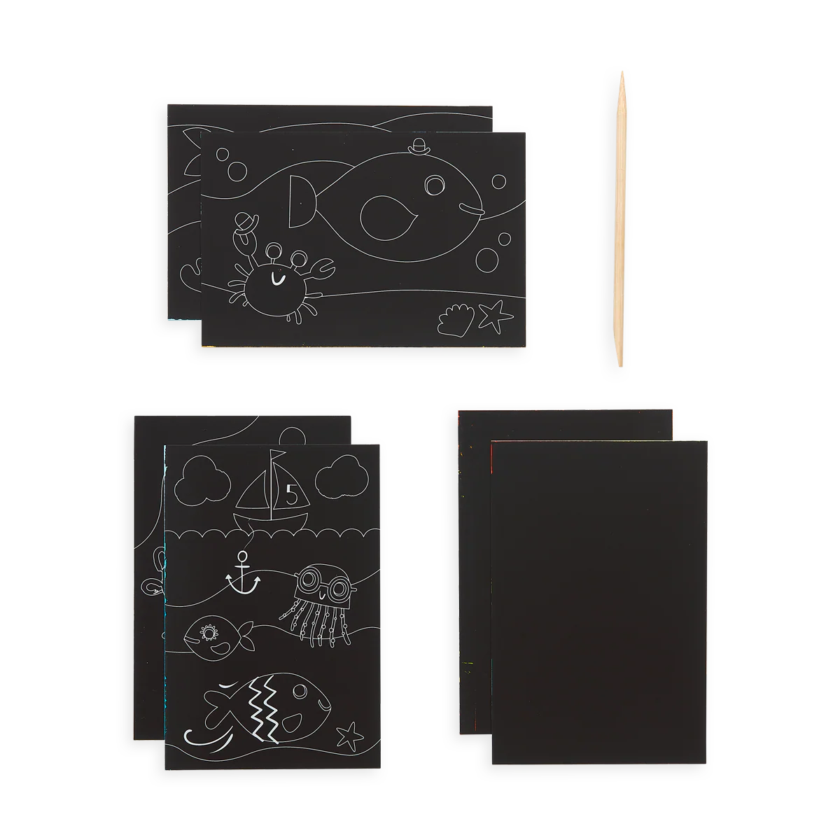 Friendly Fish Scratch and Scribble Mini Scratch Art Kit