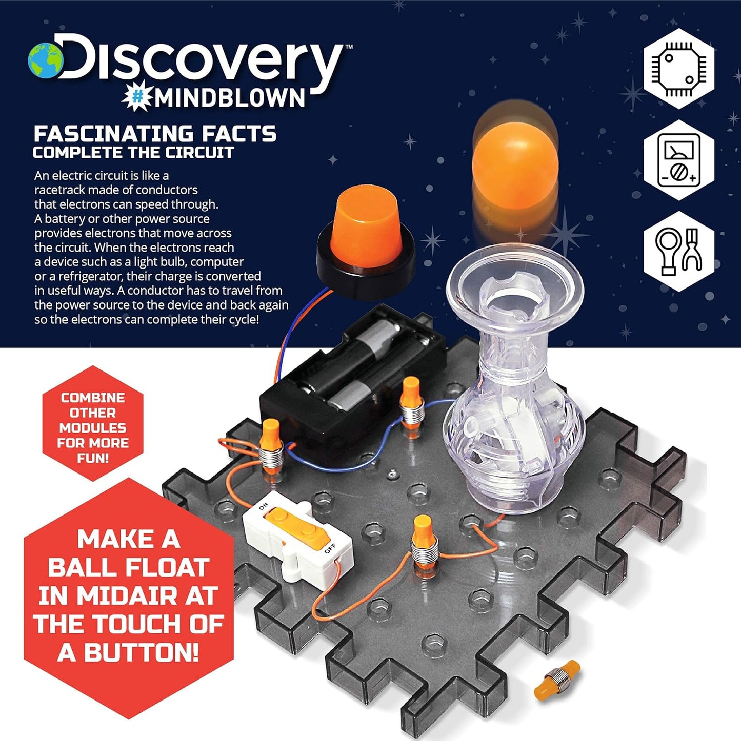 Discovery #Mindblown Action Circuitry Floating Ball Experiment