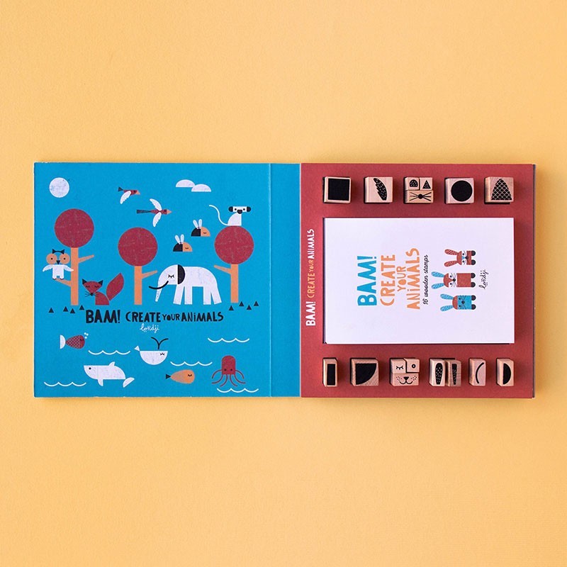 BAM! ANIMALS – Activity with Wooden Stamps by Londji