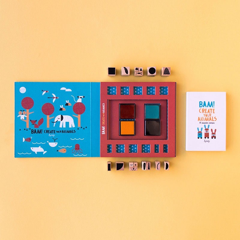 BAM! ANIMALS – Activity with Wooden Stamps by Londji