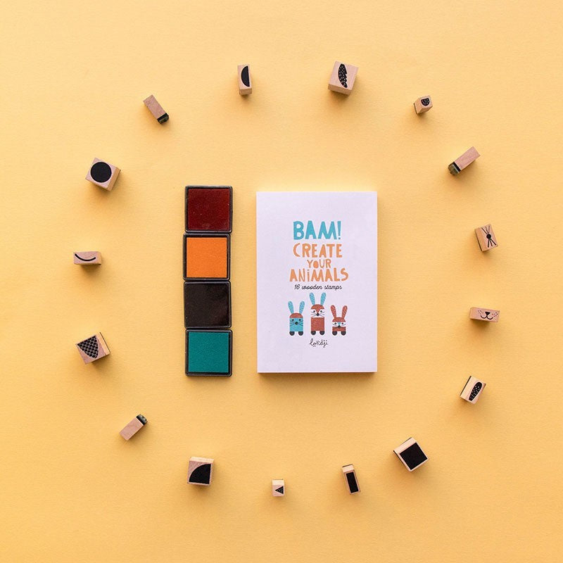 BAM! ANIMALS – Activity with Wooden Stamps by Londji