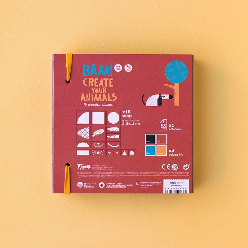 BAM! ANIMALS – Activity with Wooden Stamps by Londji