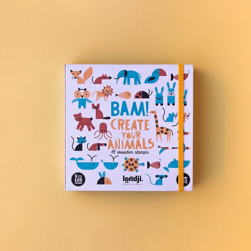 BAM! ANIMALS – Activity with Wooden Stamps by Londji
