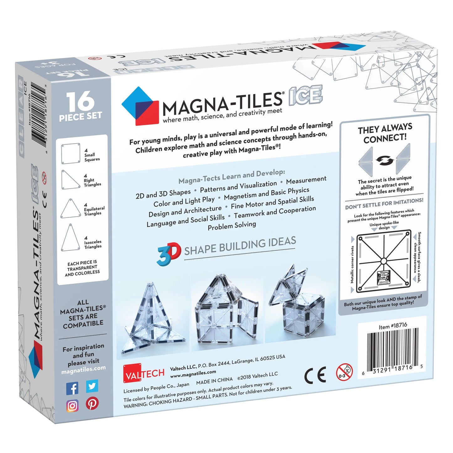 Magna-Tiles® ICE – 16-Piece Set