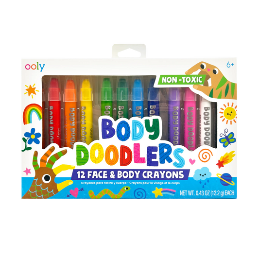 Body Doodlers: Face & Body Crayons (Set of 12)