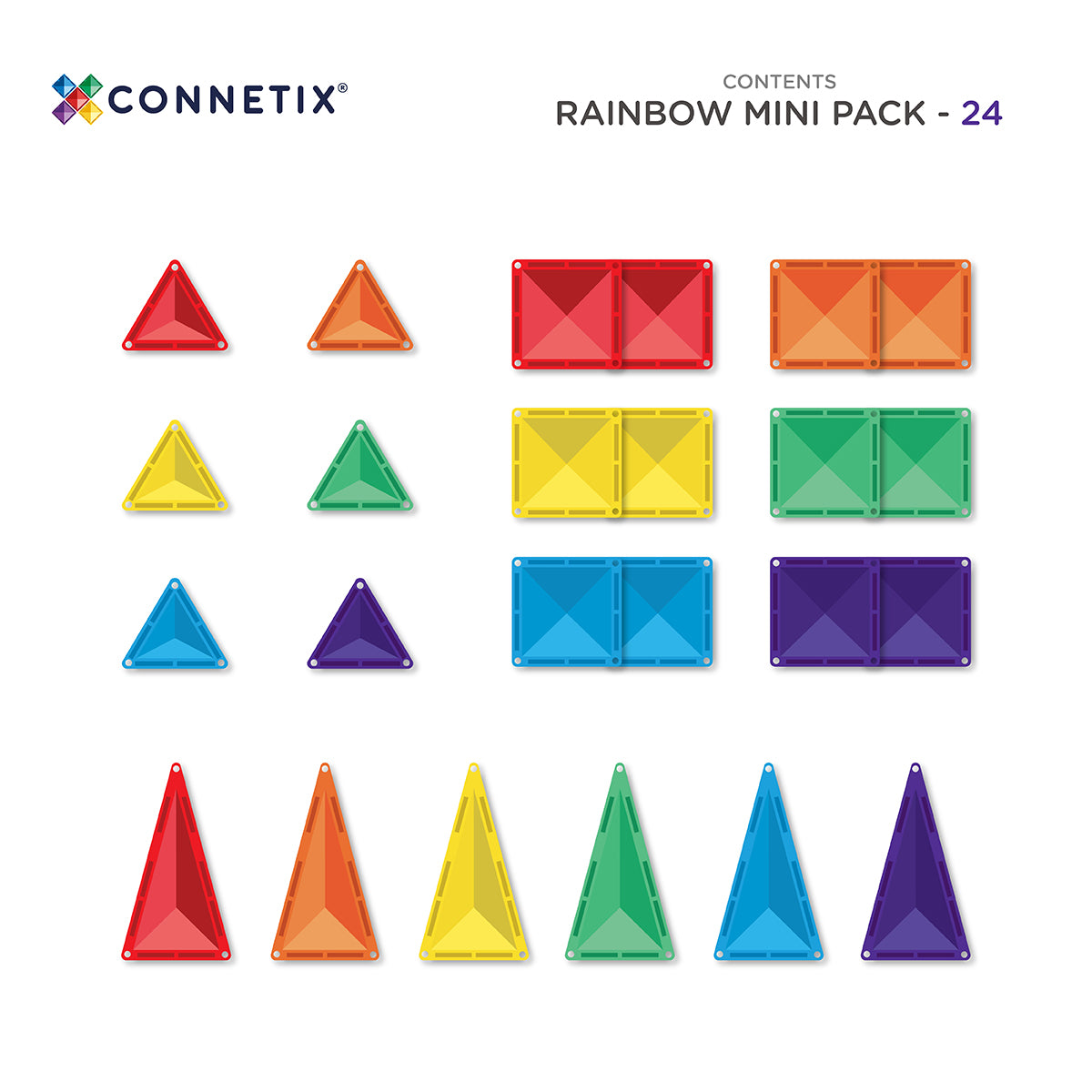 24 pc Rainbow Mini Pack by Connectix